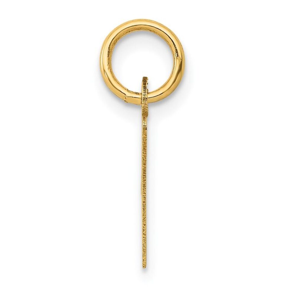 10k Yellow Gold Small Slanted Block Initial V Cha… - image 2